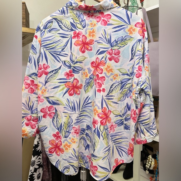 Ralph Lauren - Beautiful floral, buttoned, 3/4 or tab sleeves - Pajama top - L - Picture 2 of 5